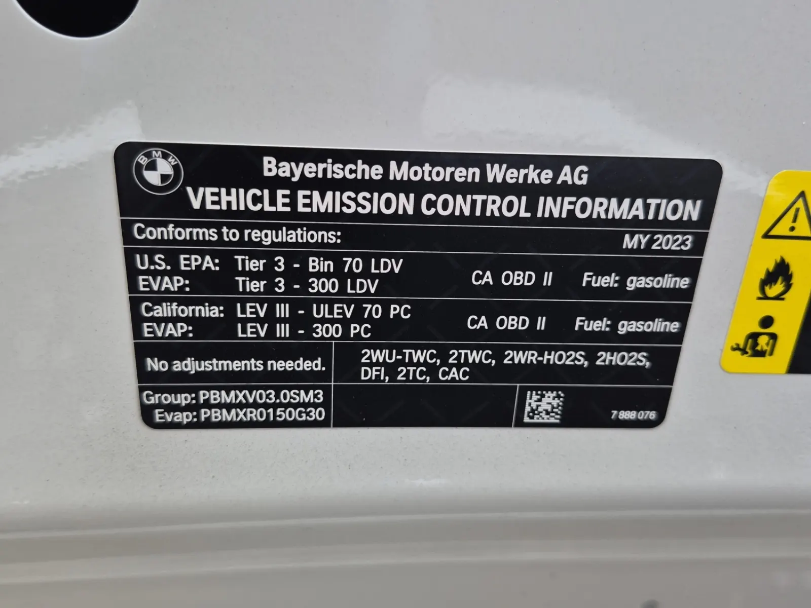 Emission Sticker Photo