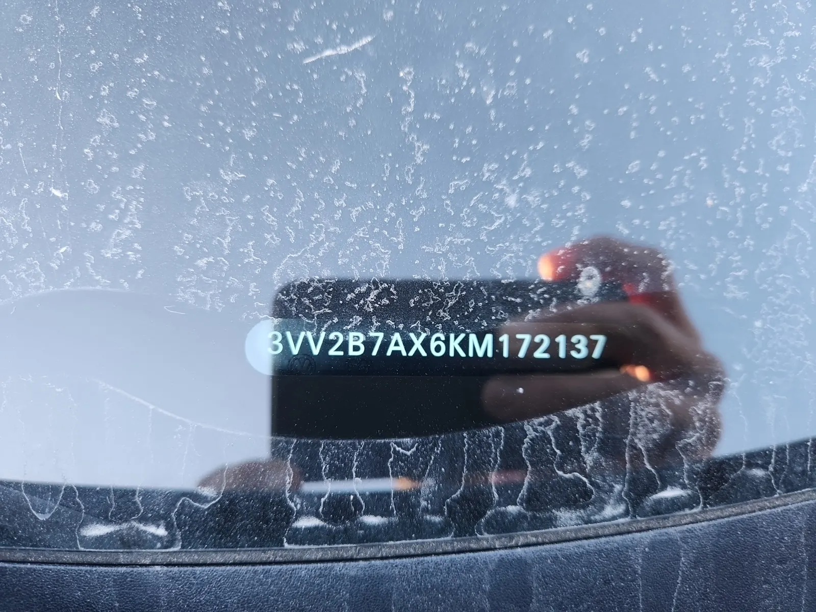 Dash VIN Plate Photo