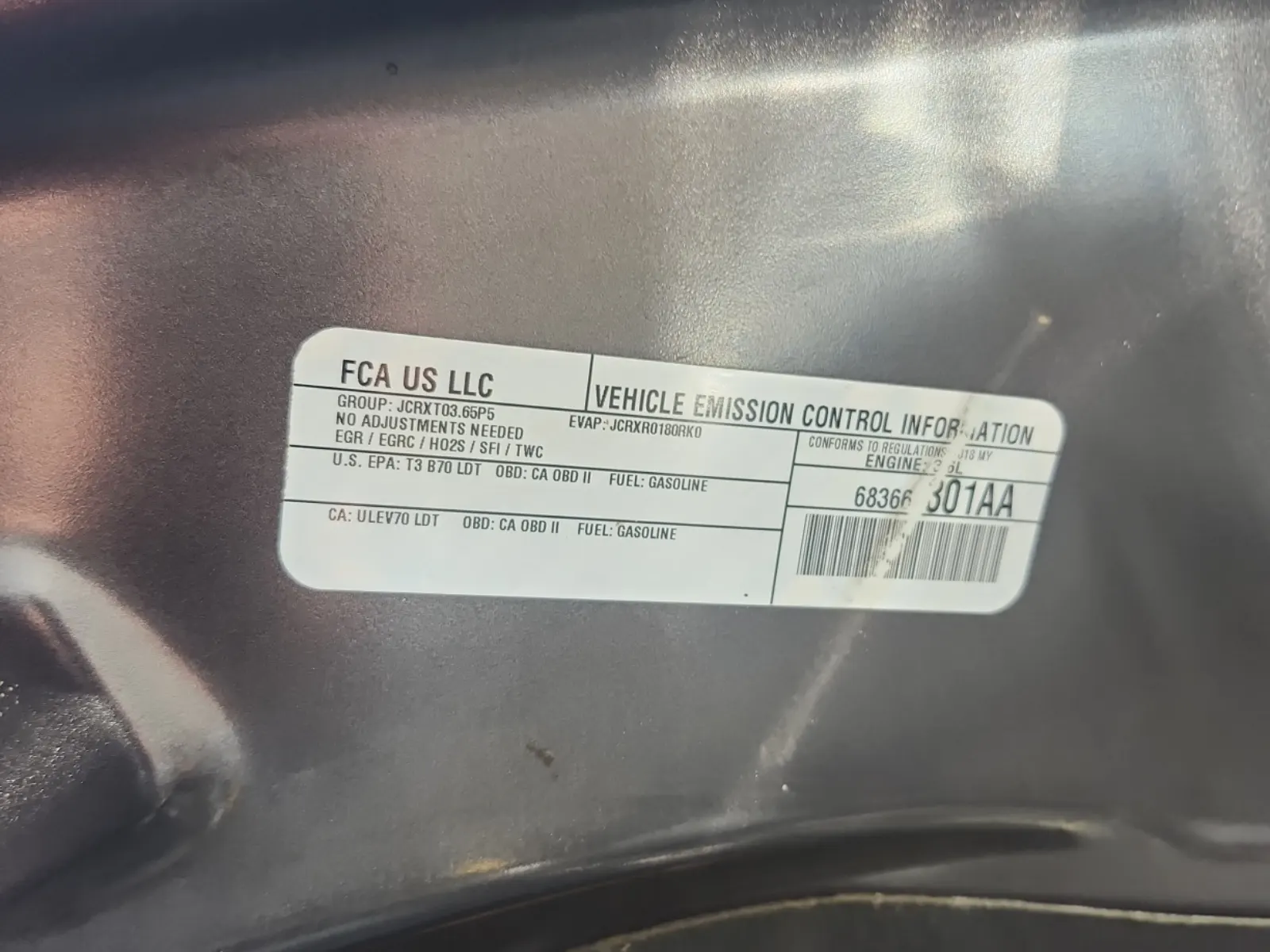 Emission Sticker Photo