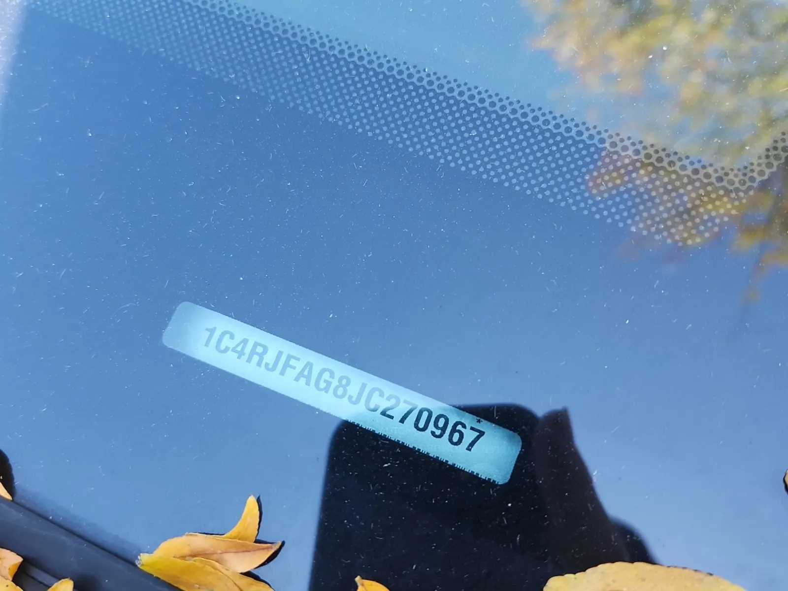 Dash VIN Plate Photo