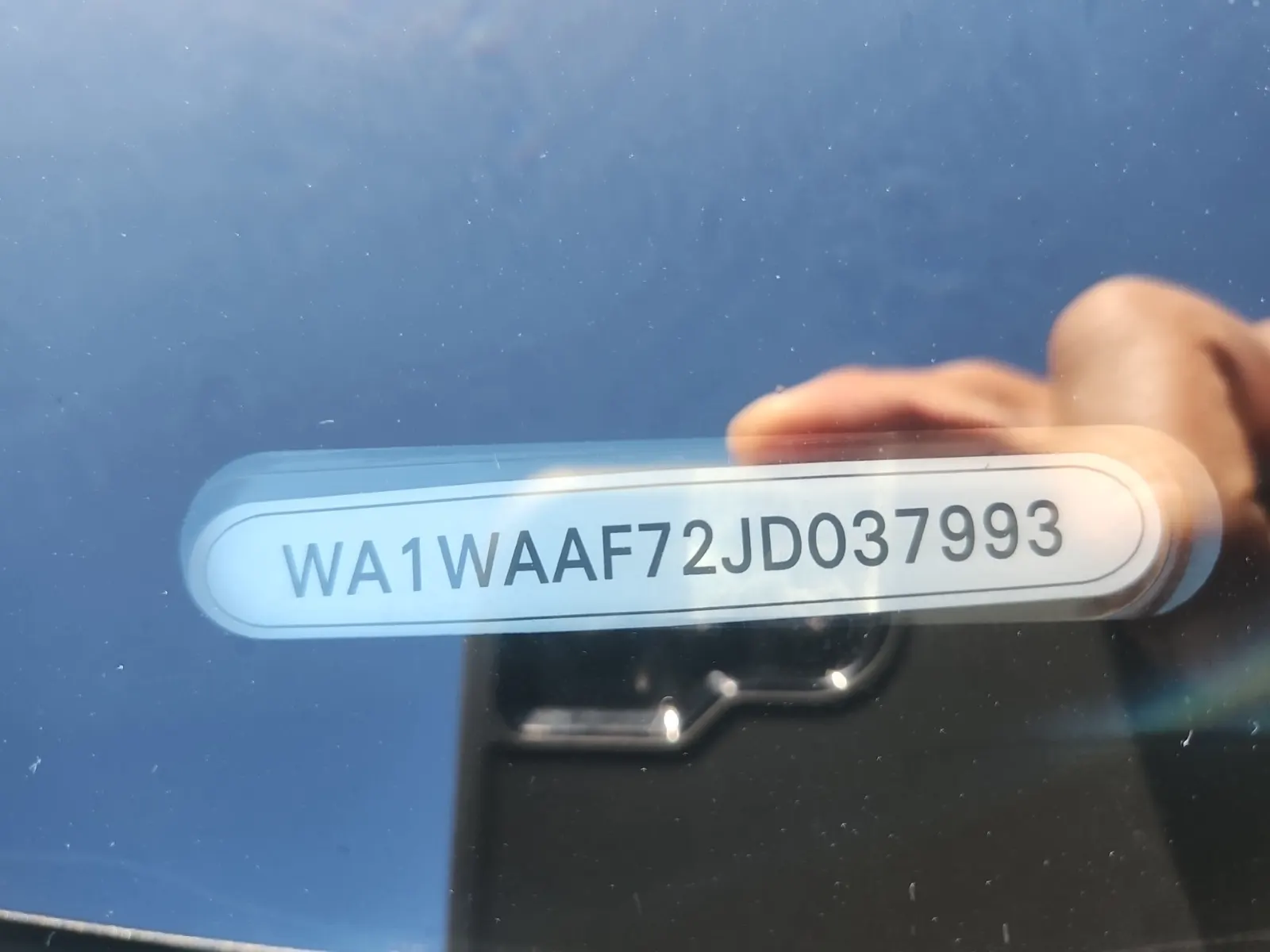 Dash VIN Plate Photo