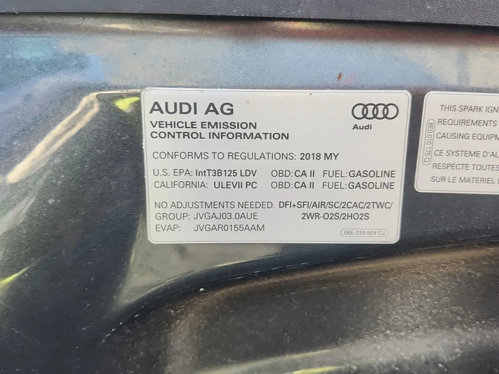 Emission Sticker Photo