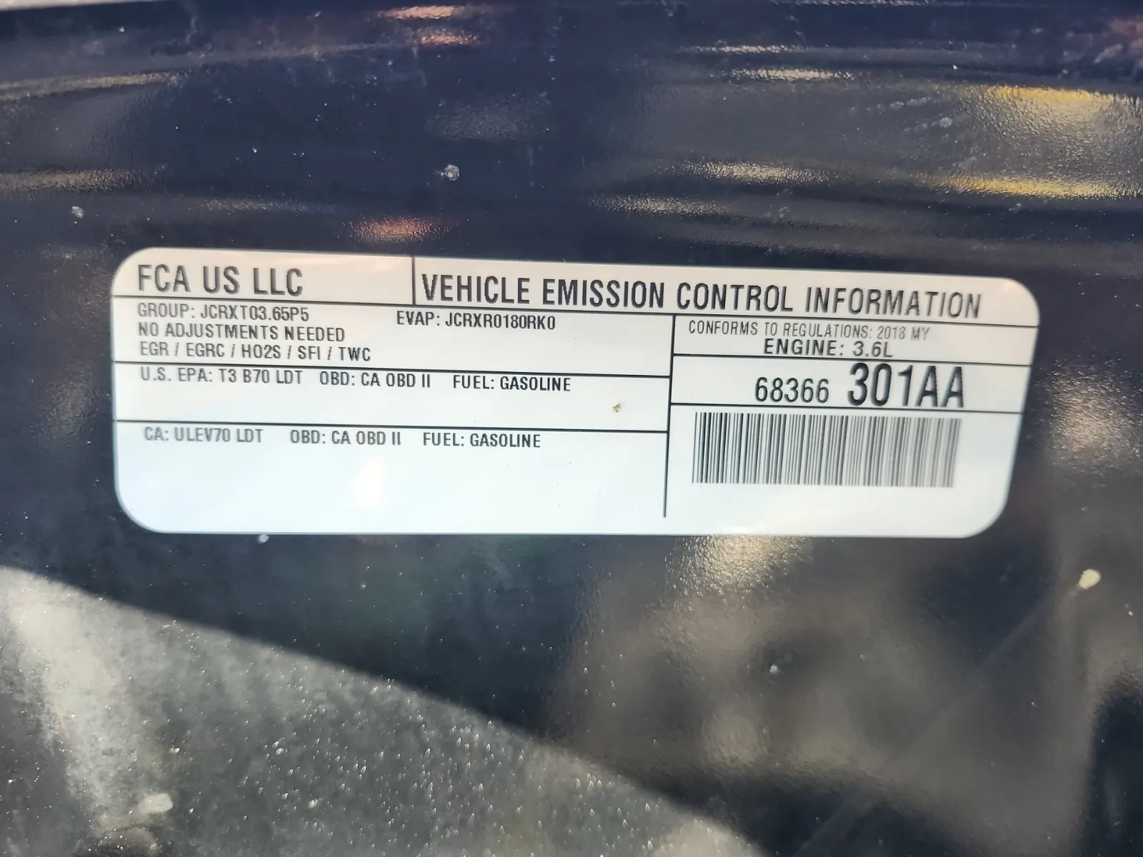Emission Sticker Photo