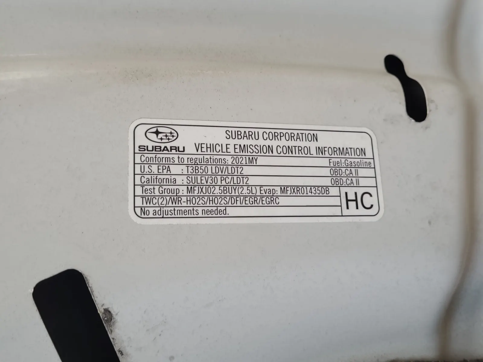 Emission Sticker Photo