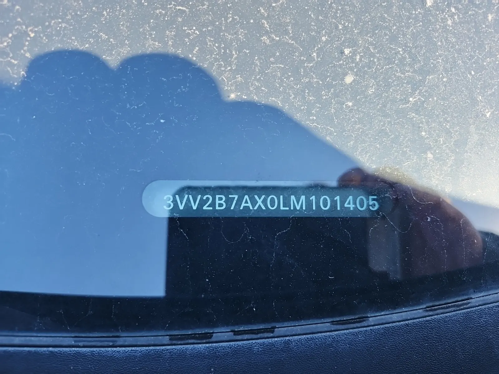 Dash VIN Plate Photo