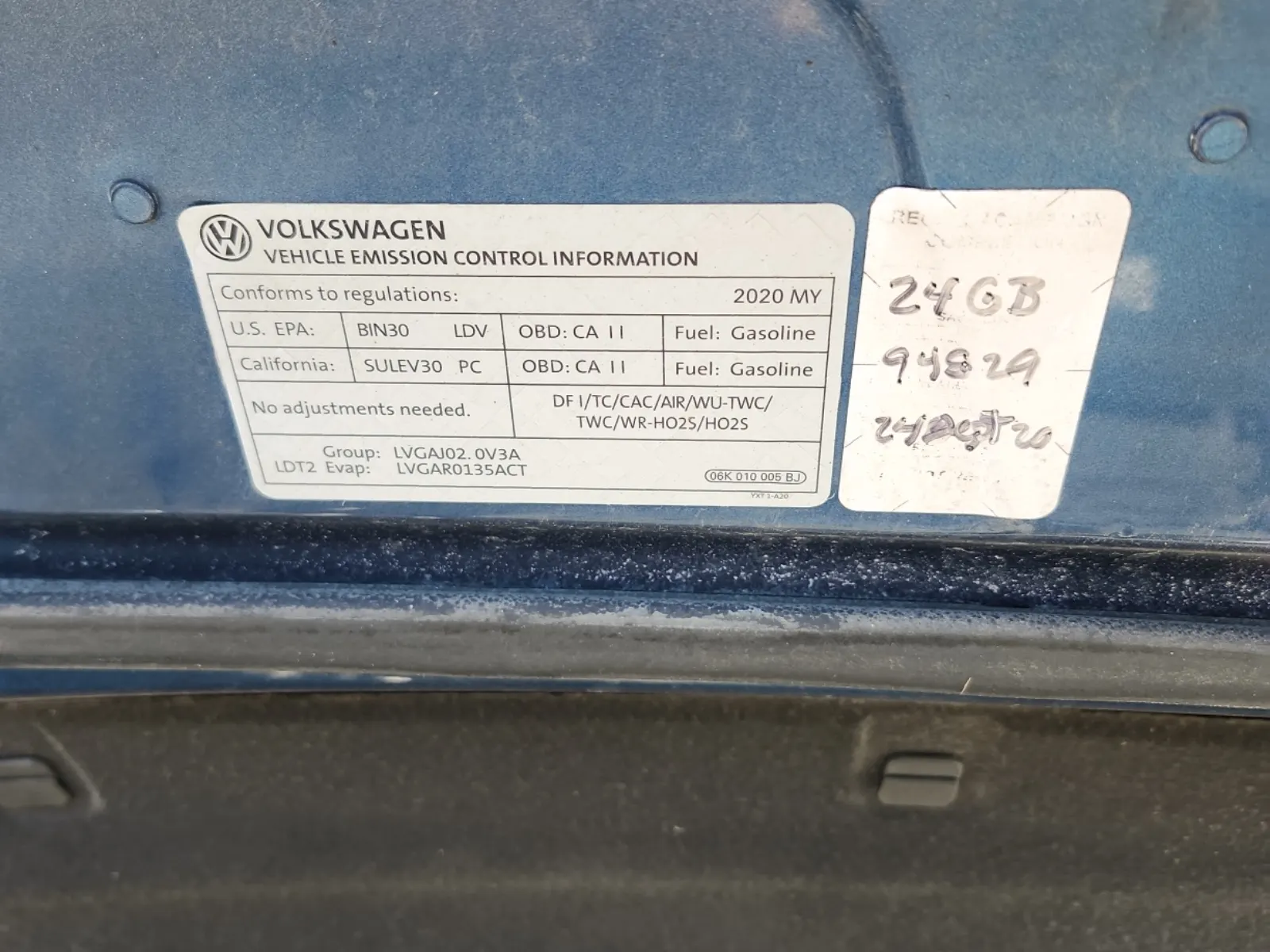 Emission Sticker Photo