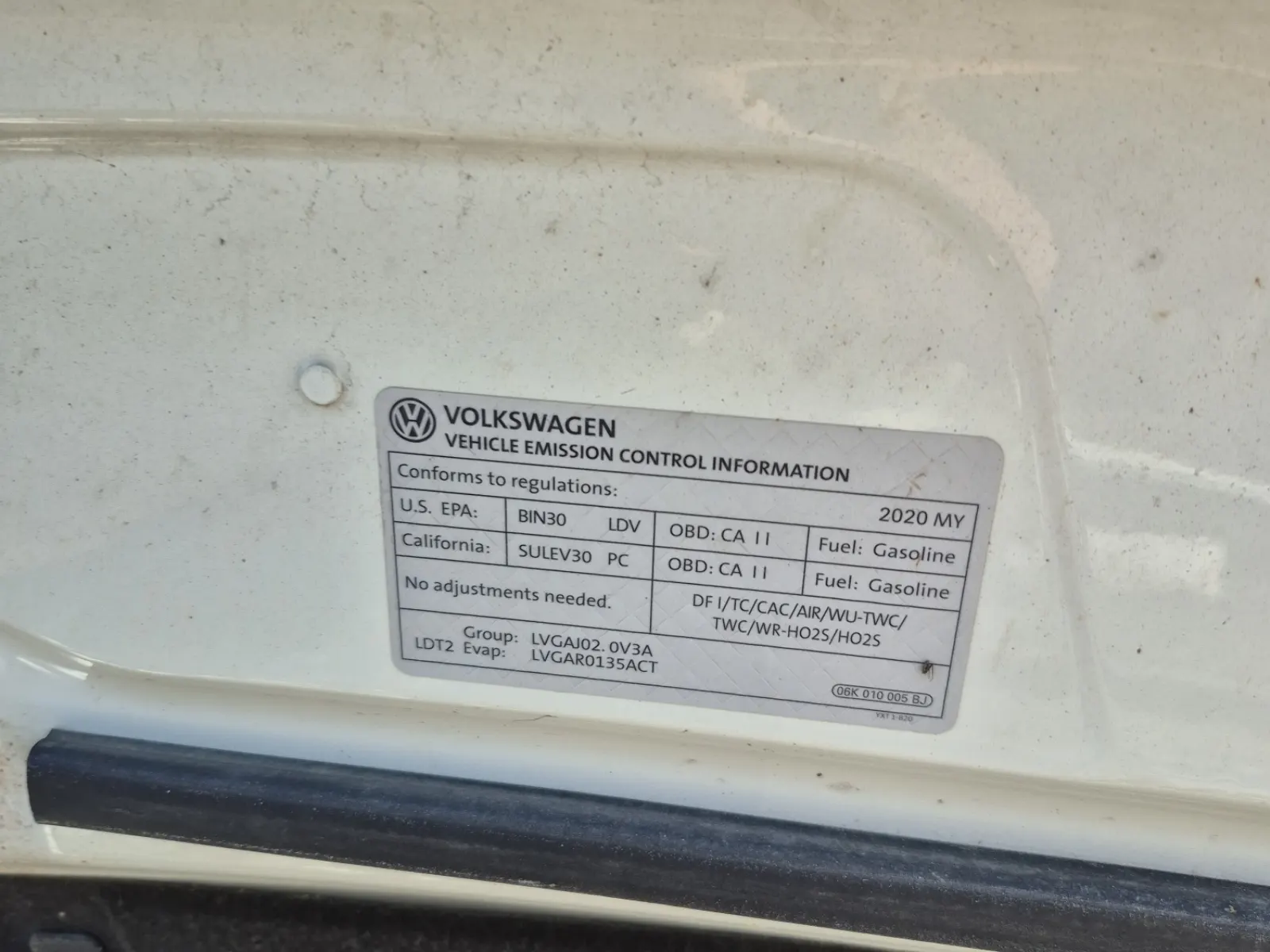 Emission Sticker Photo