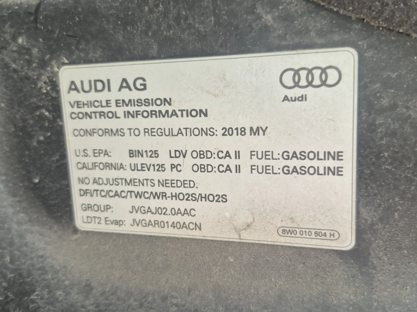 Emission Sticker Photo