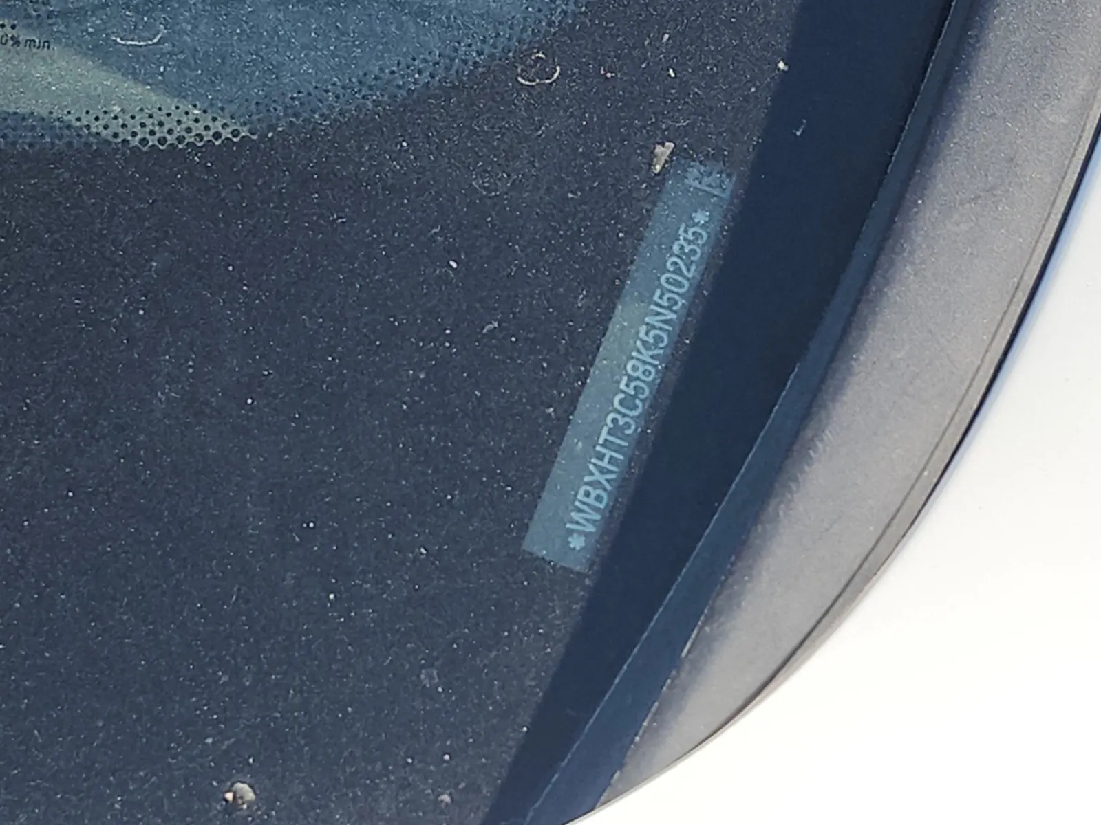 Dash VIN Plate Photo