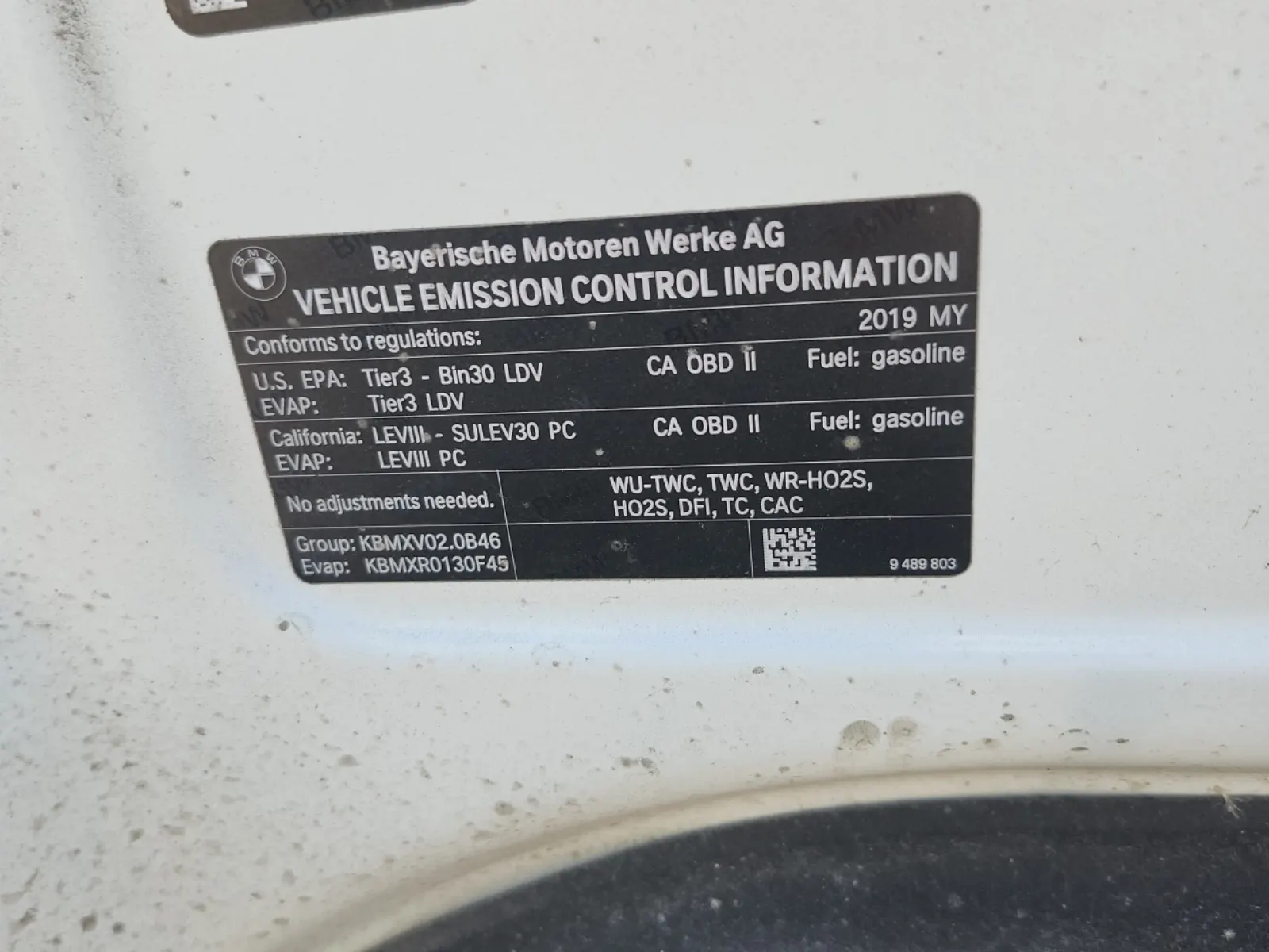 Emission Sticker Photo