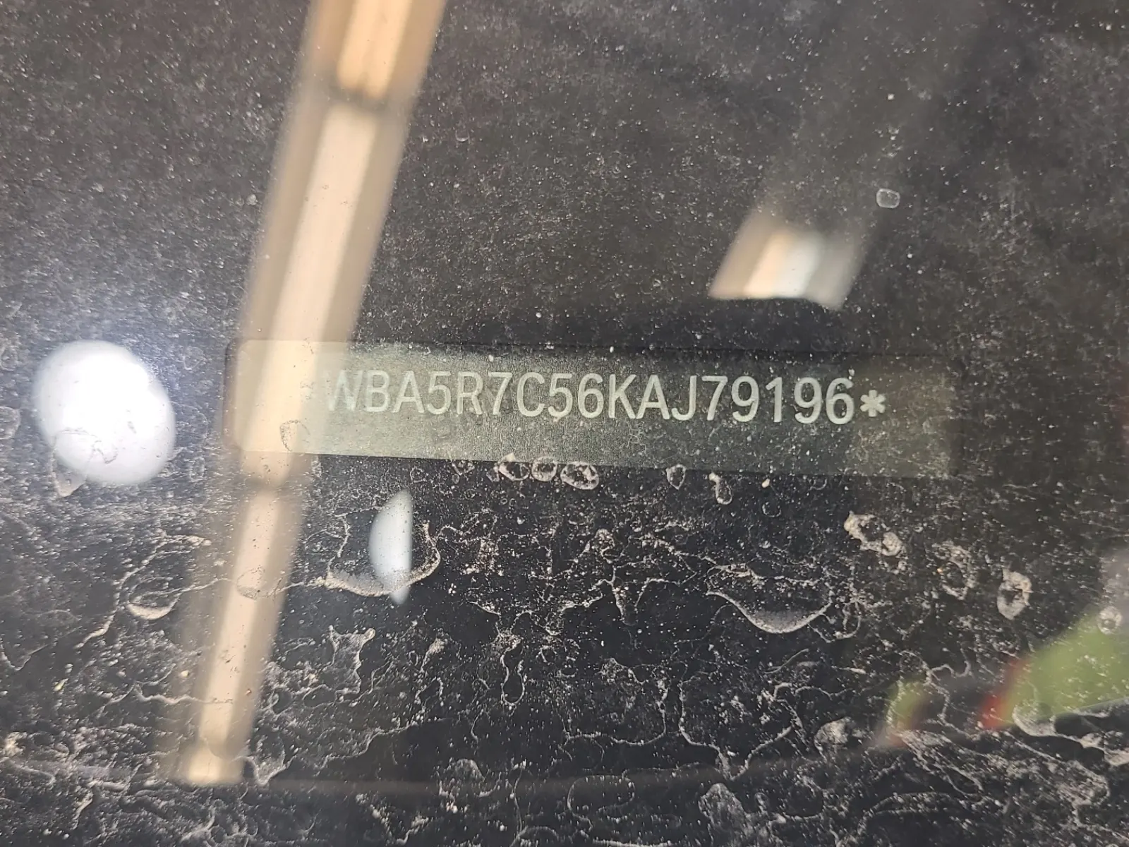 Dash VIN Plate Photo