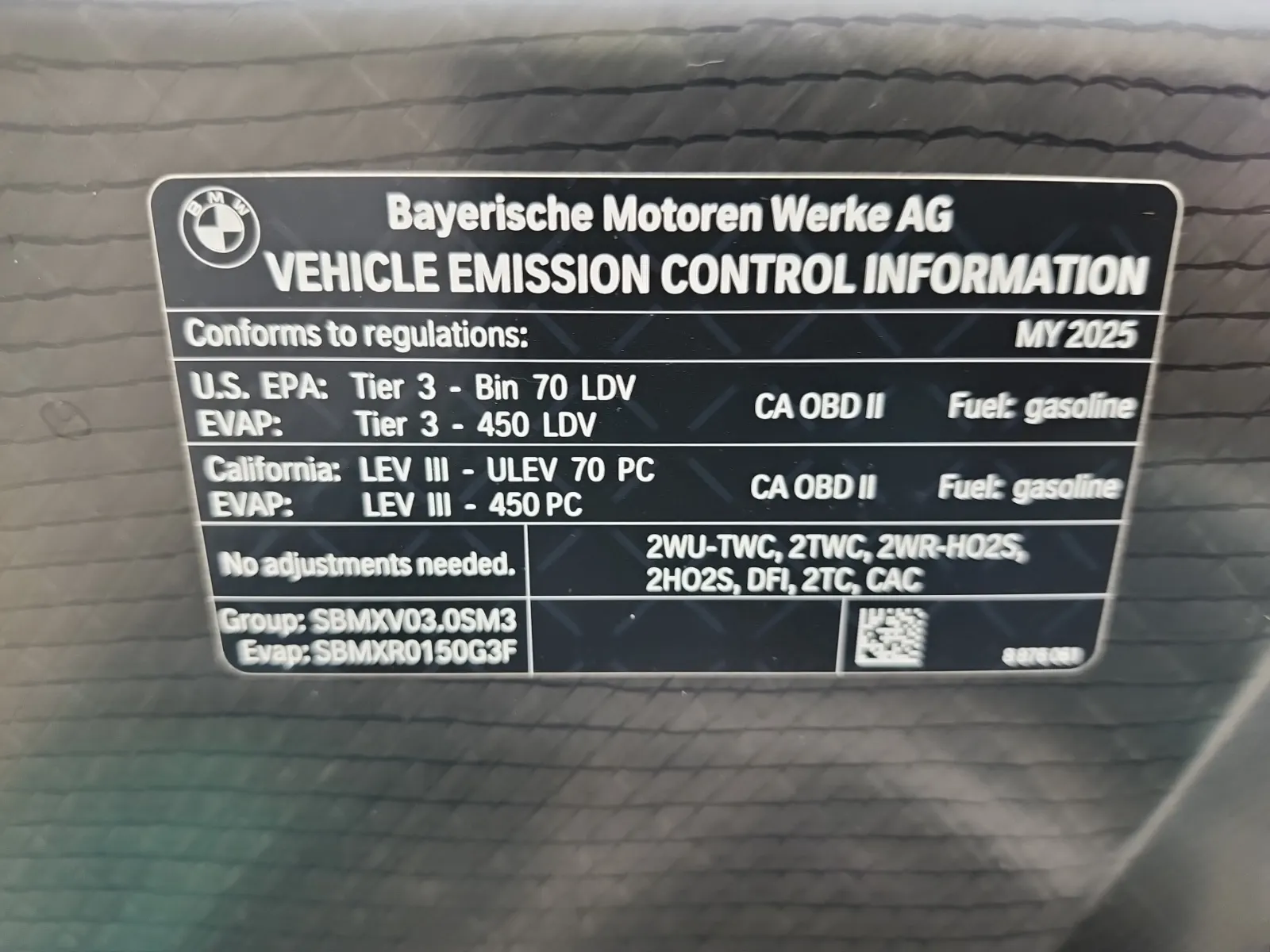 Emission Sticker Photo
