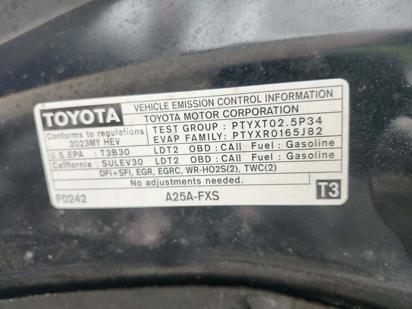 Emission Sticker Photo