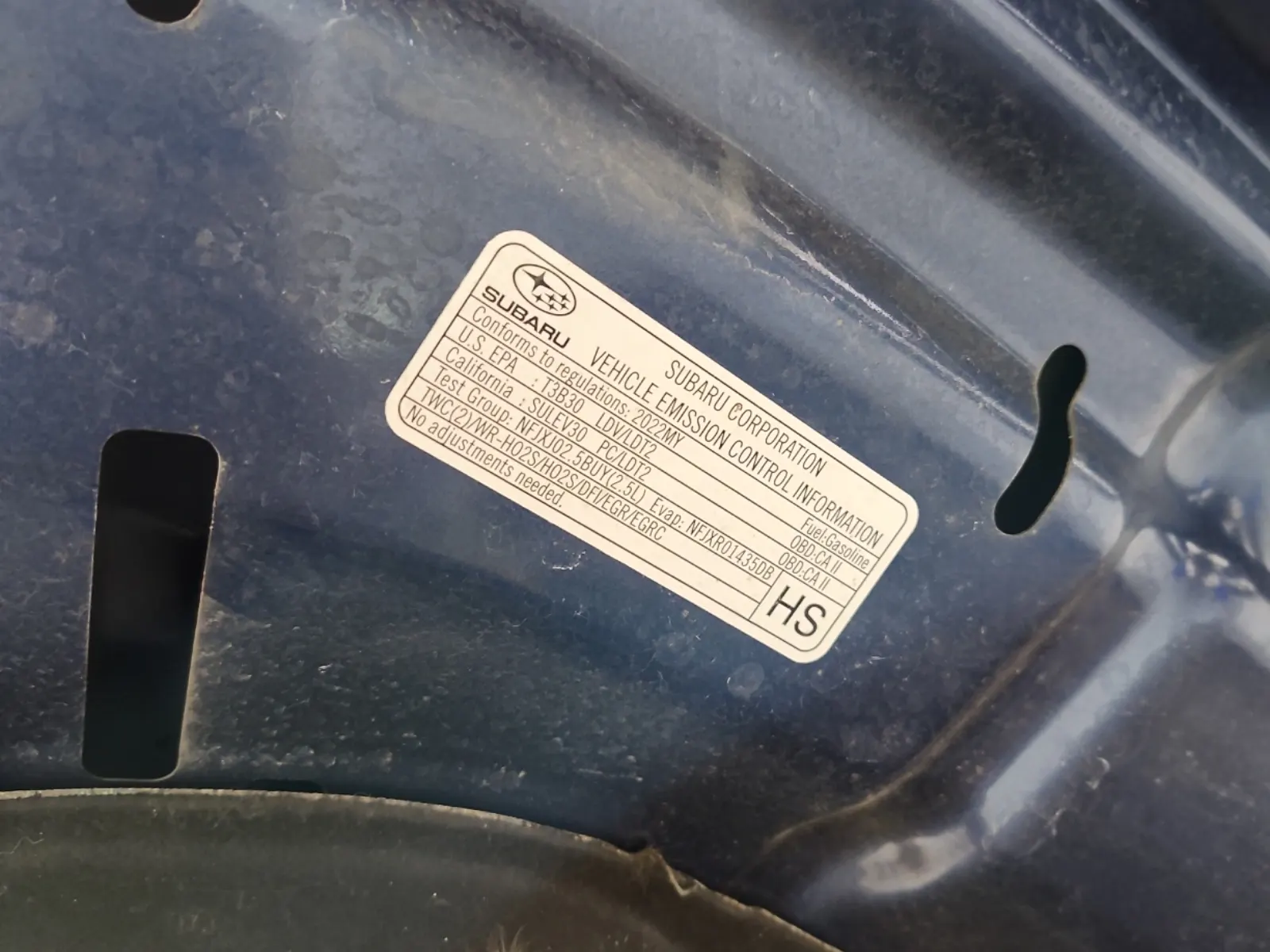 Emission Sticker Photo