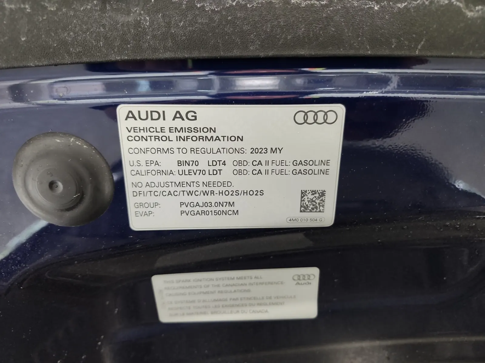Emission Sticker Photo