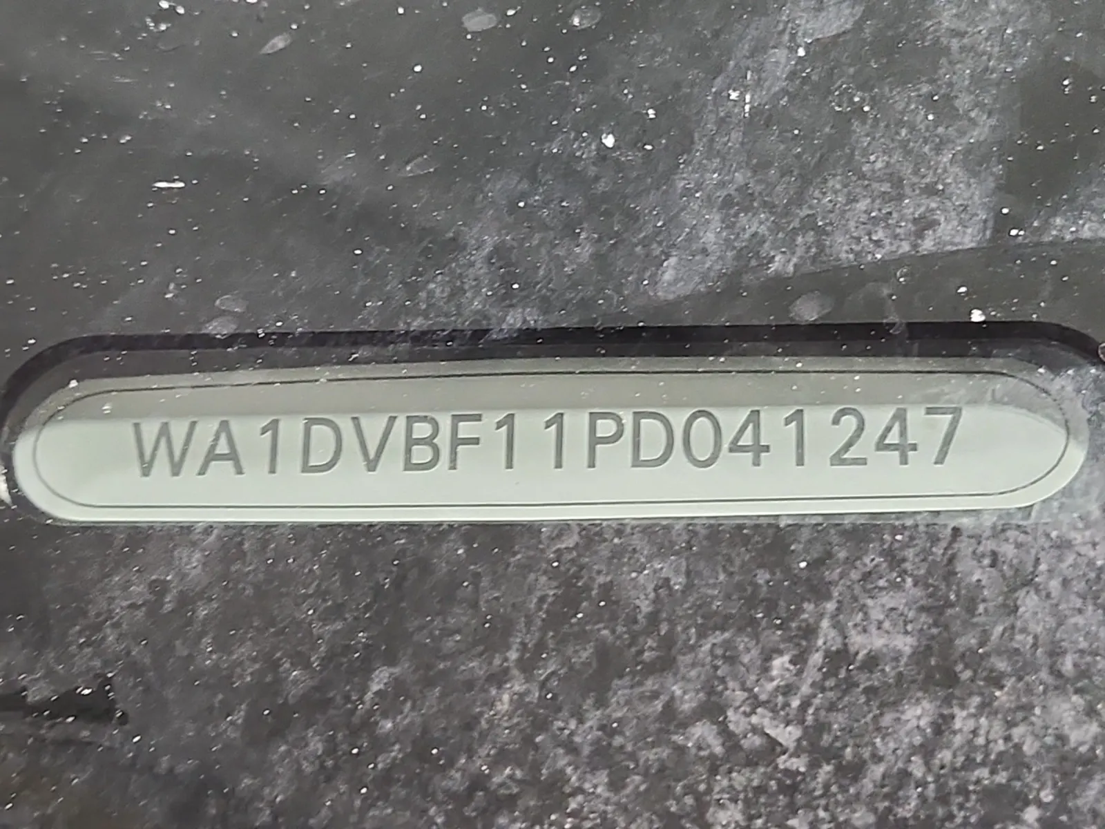 Dash VIN Plate Photo