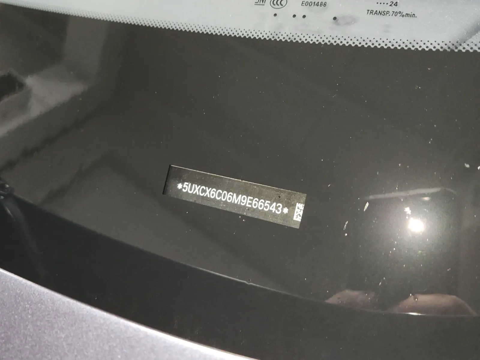 Dash VIN Plate Photo