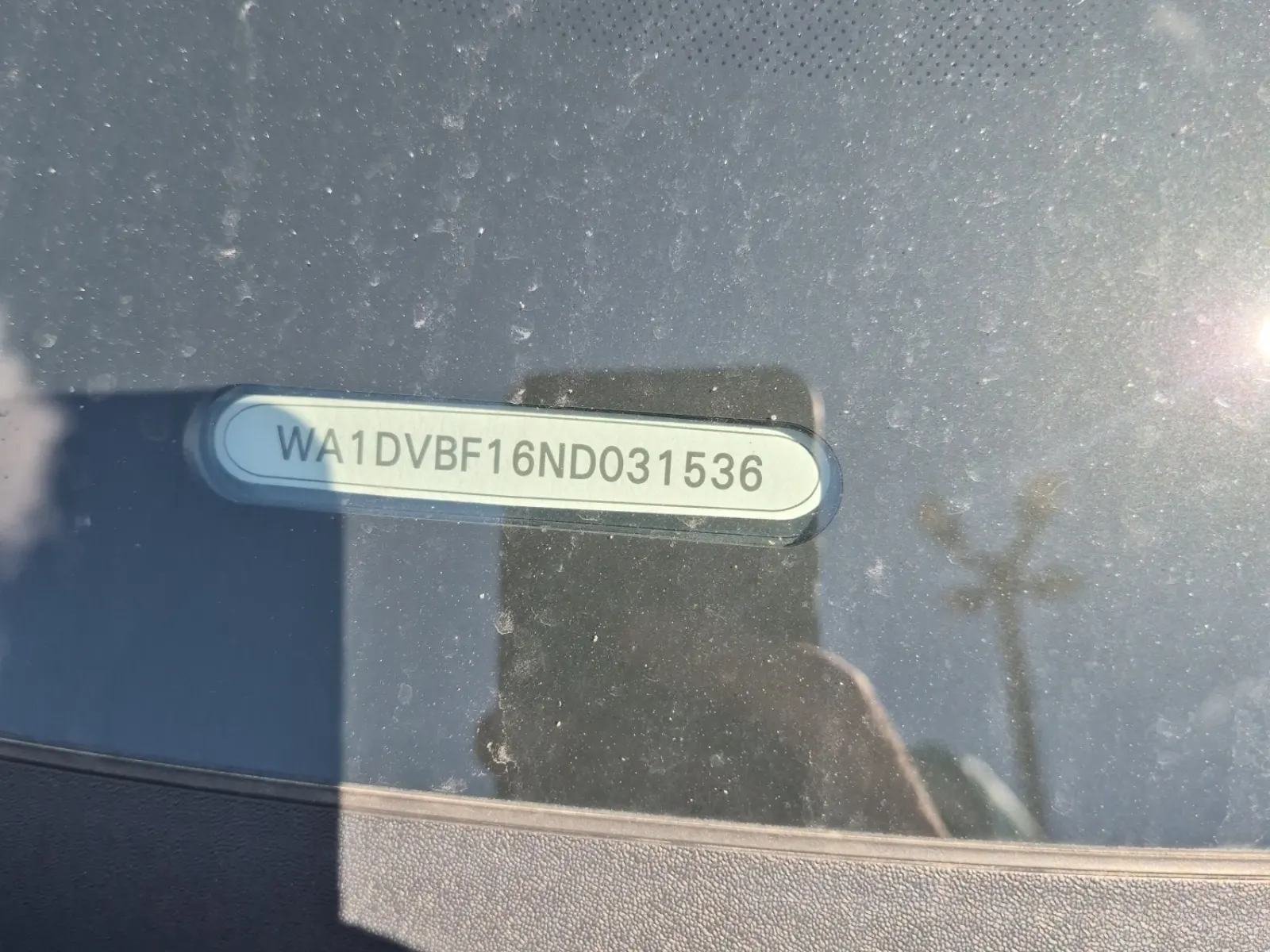 Dash VIN Plate Photo