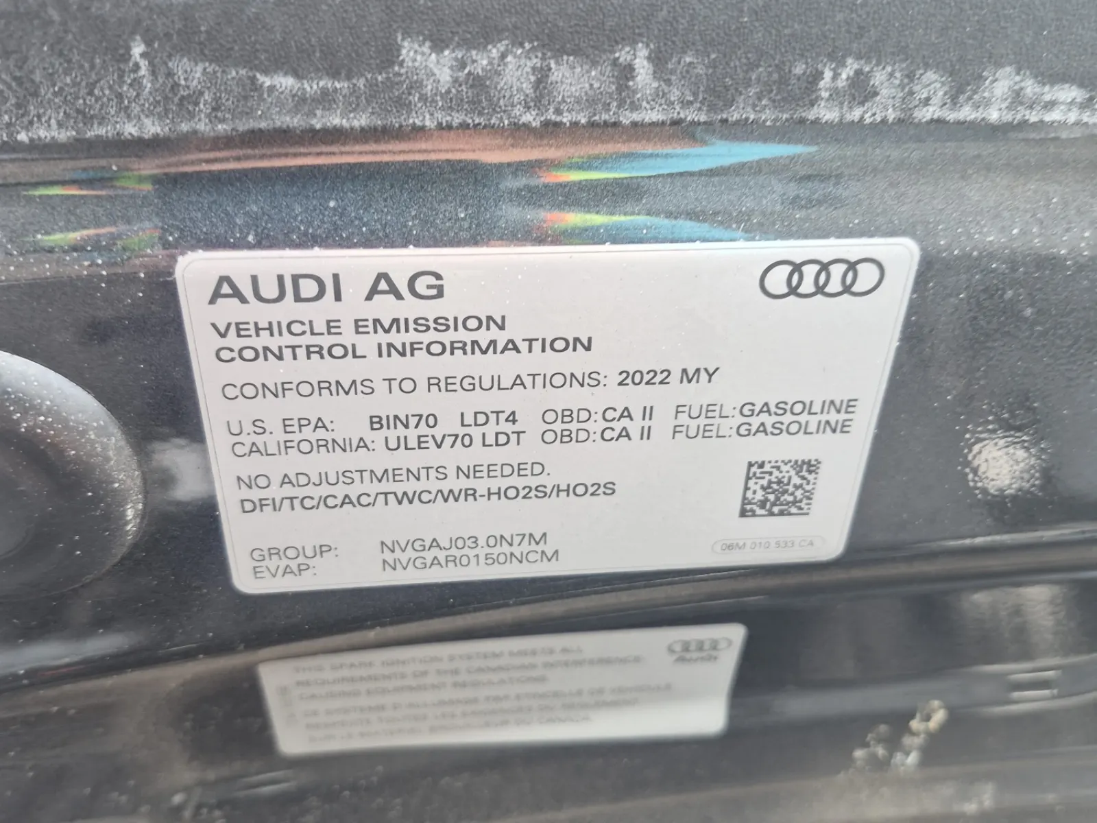 Emission Sticker Photo