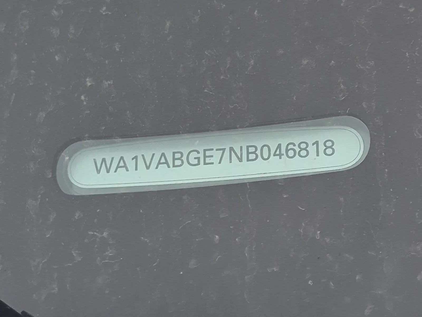 Dash VIN Plate Photo