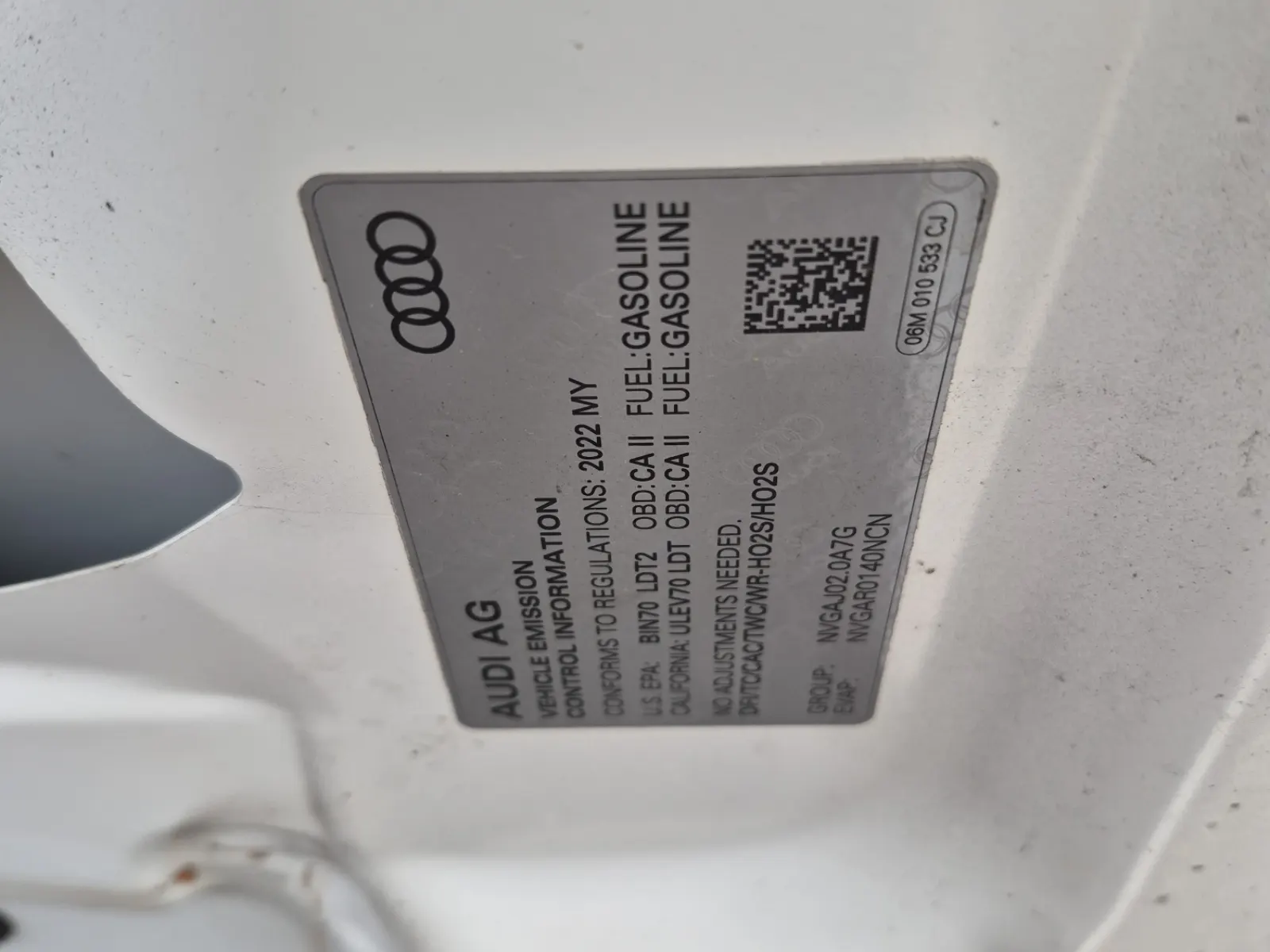 Emission Sticker Photo