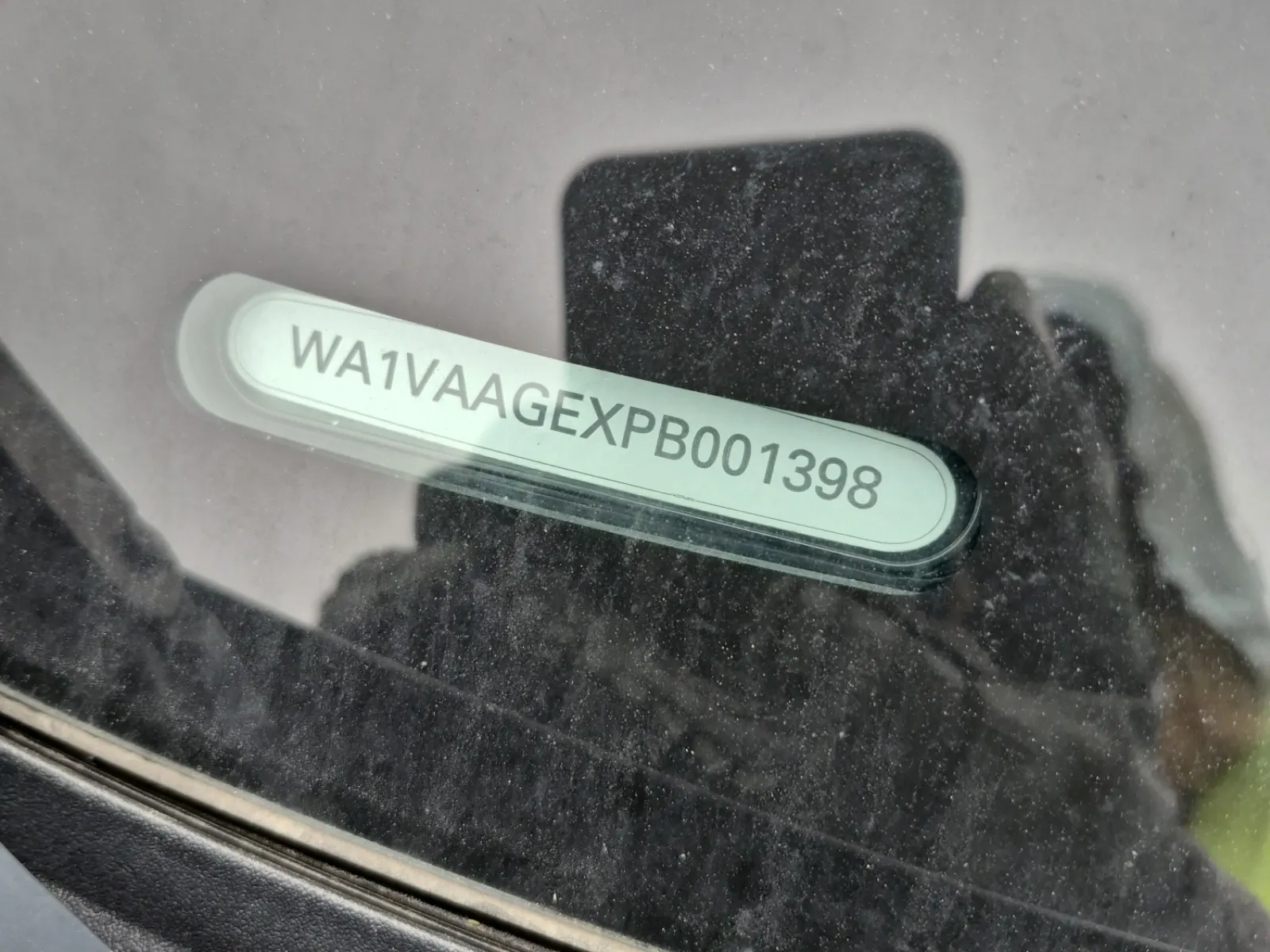 Dash VIN Plate Photo