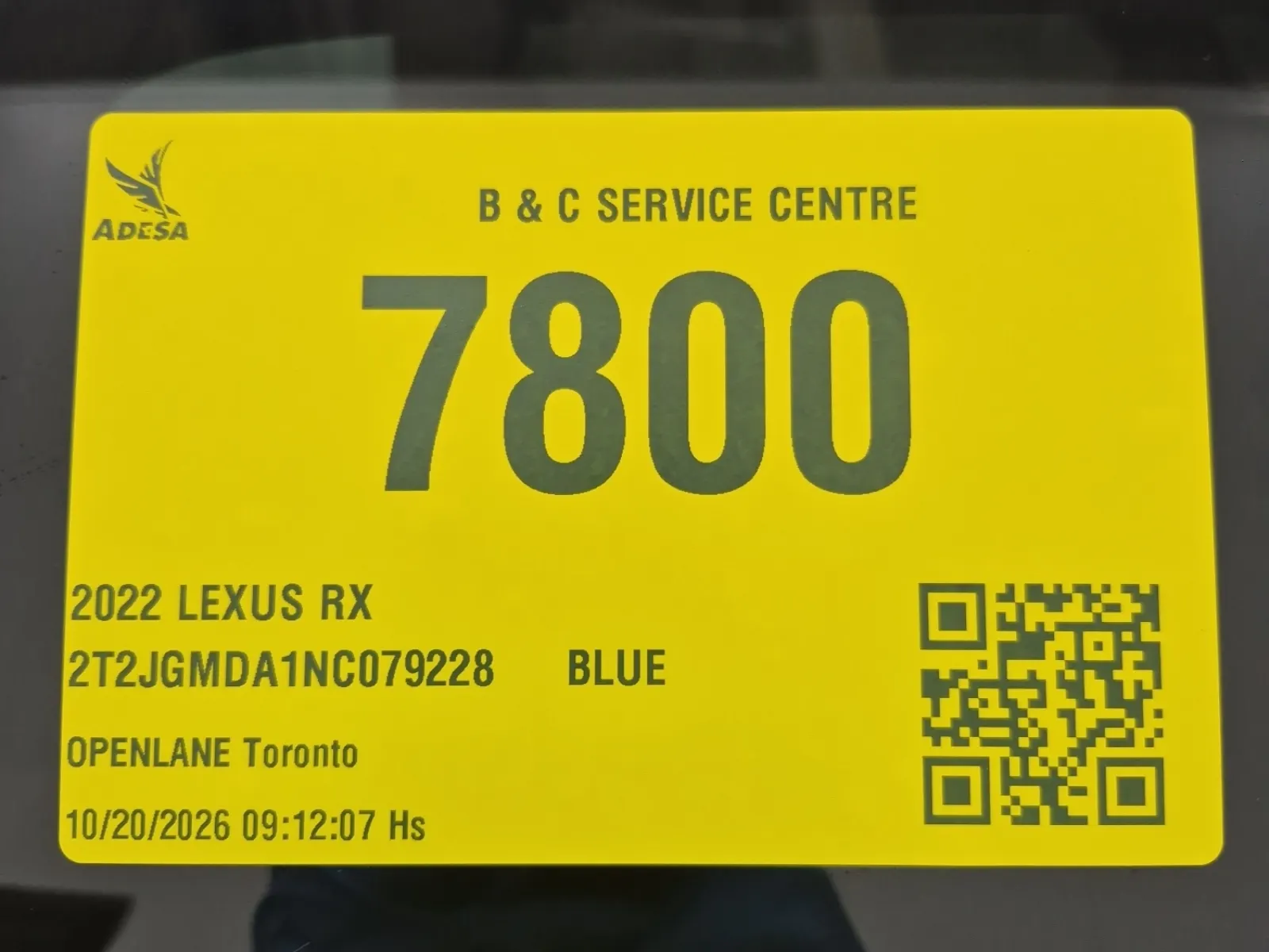 Inventory Label Photo