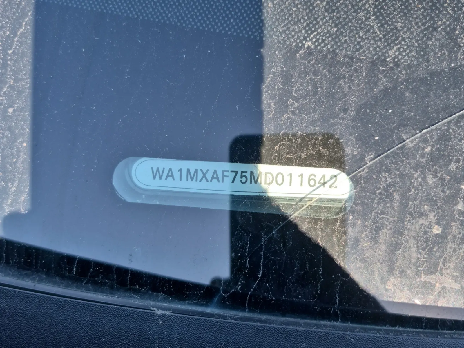 Dash VIN Plate Photo
