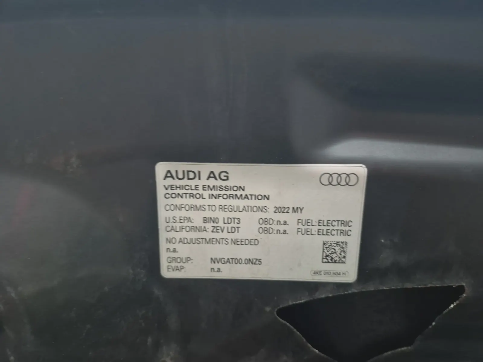 Emission Sticker Photo