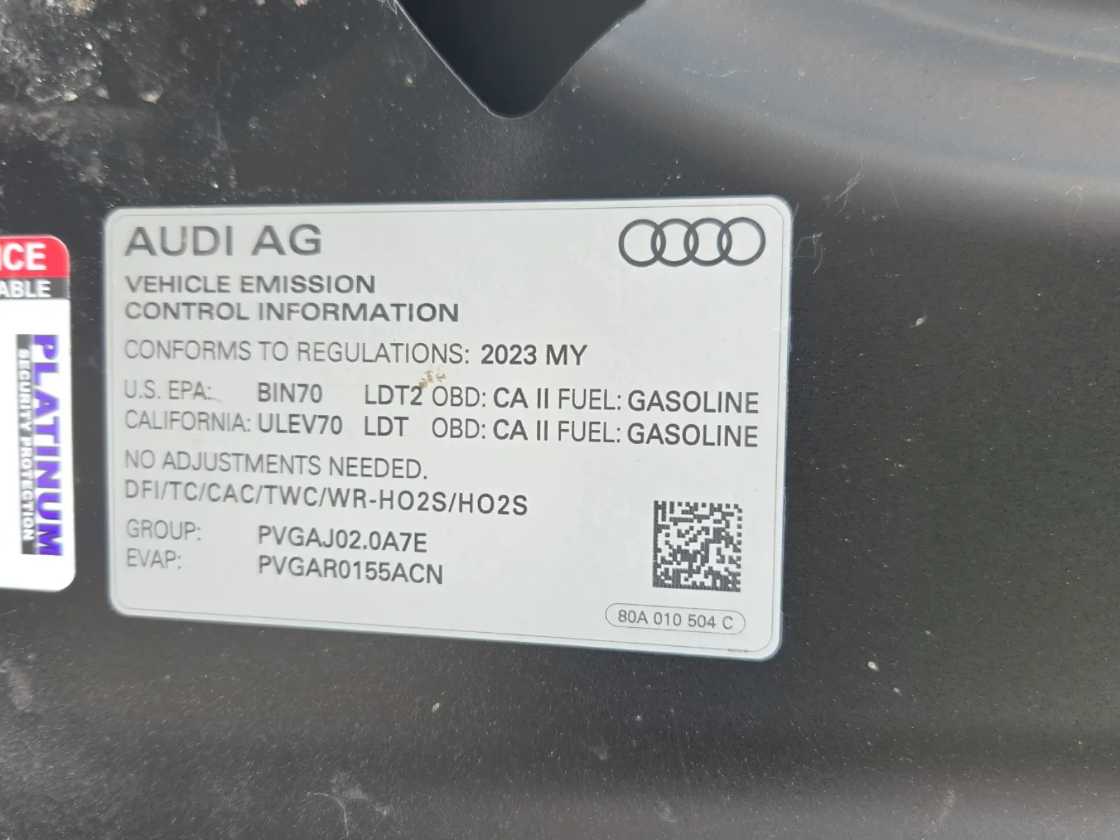 Emission Sticker Photo