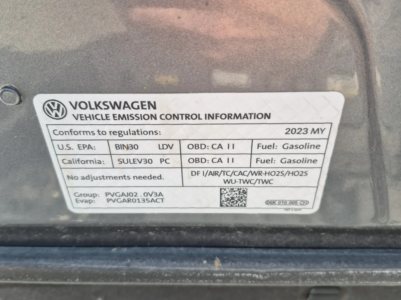 Emission Sticker Photo