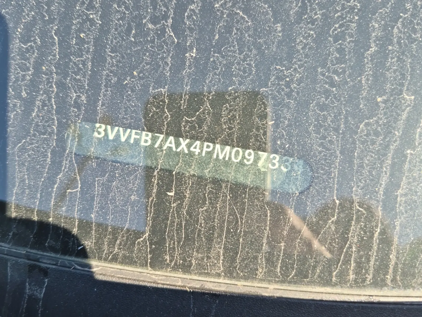 Dash VIN Plate Photo