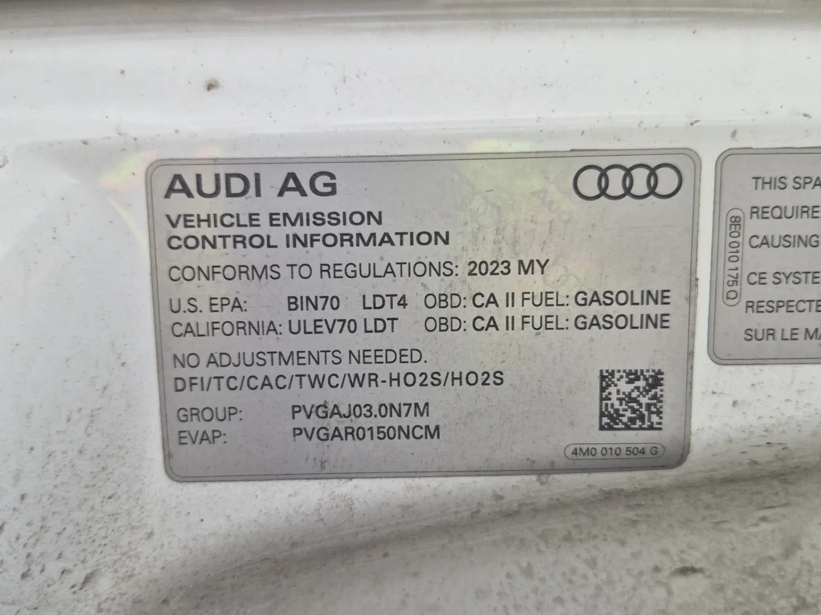 Emission Sticker Photo