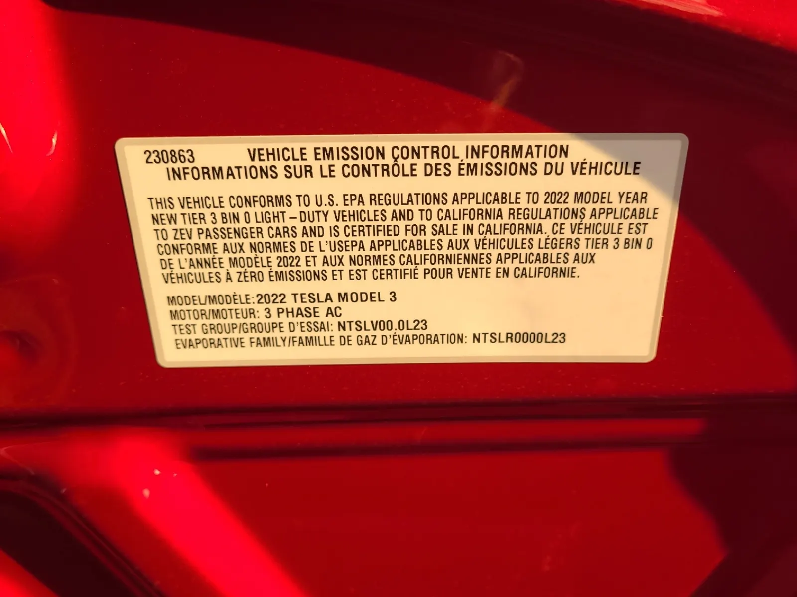 Emission Sticker Photo