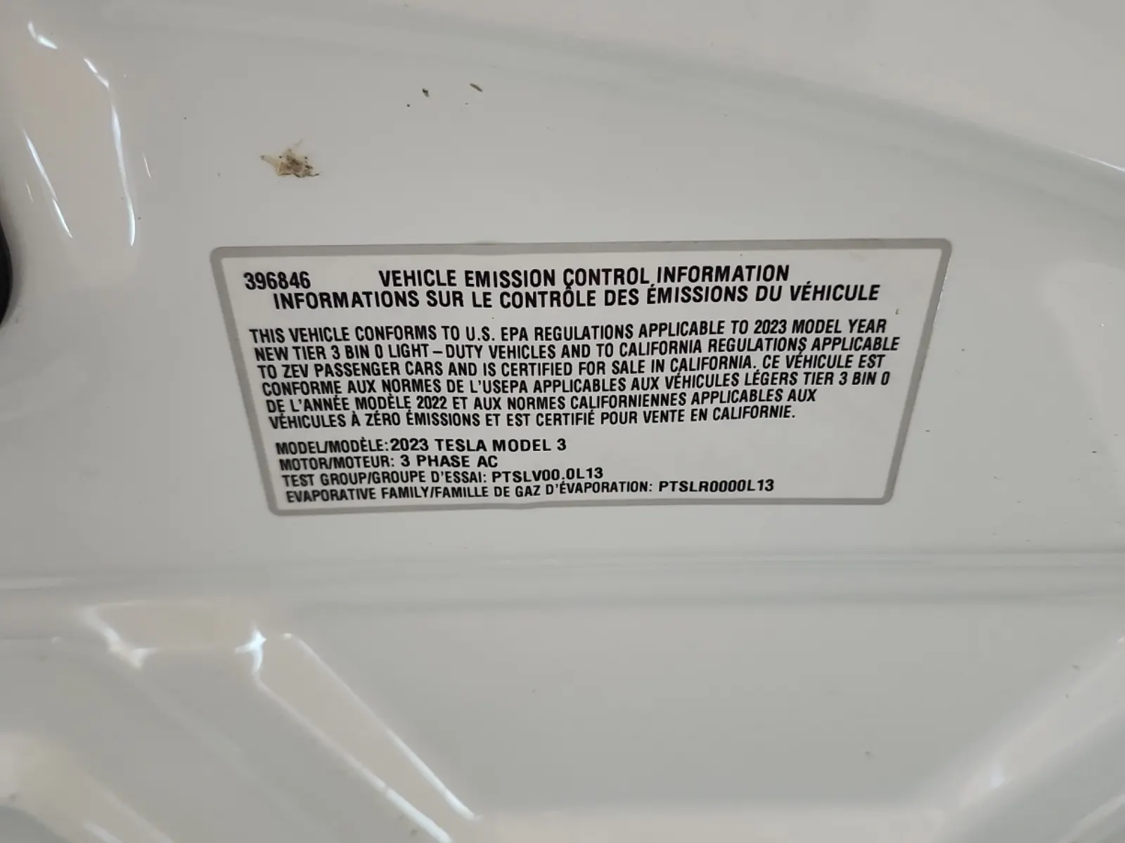 Emission Sticker Photo