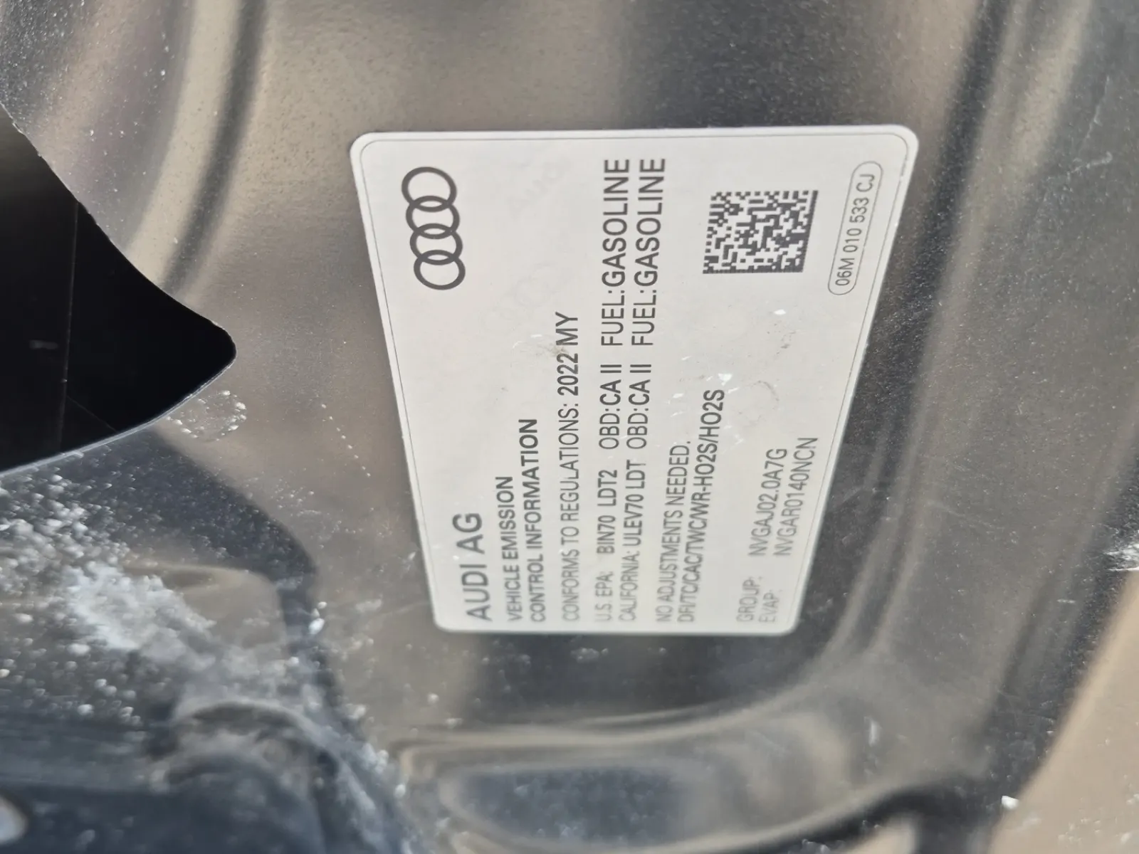 Emission Sticker Photo