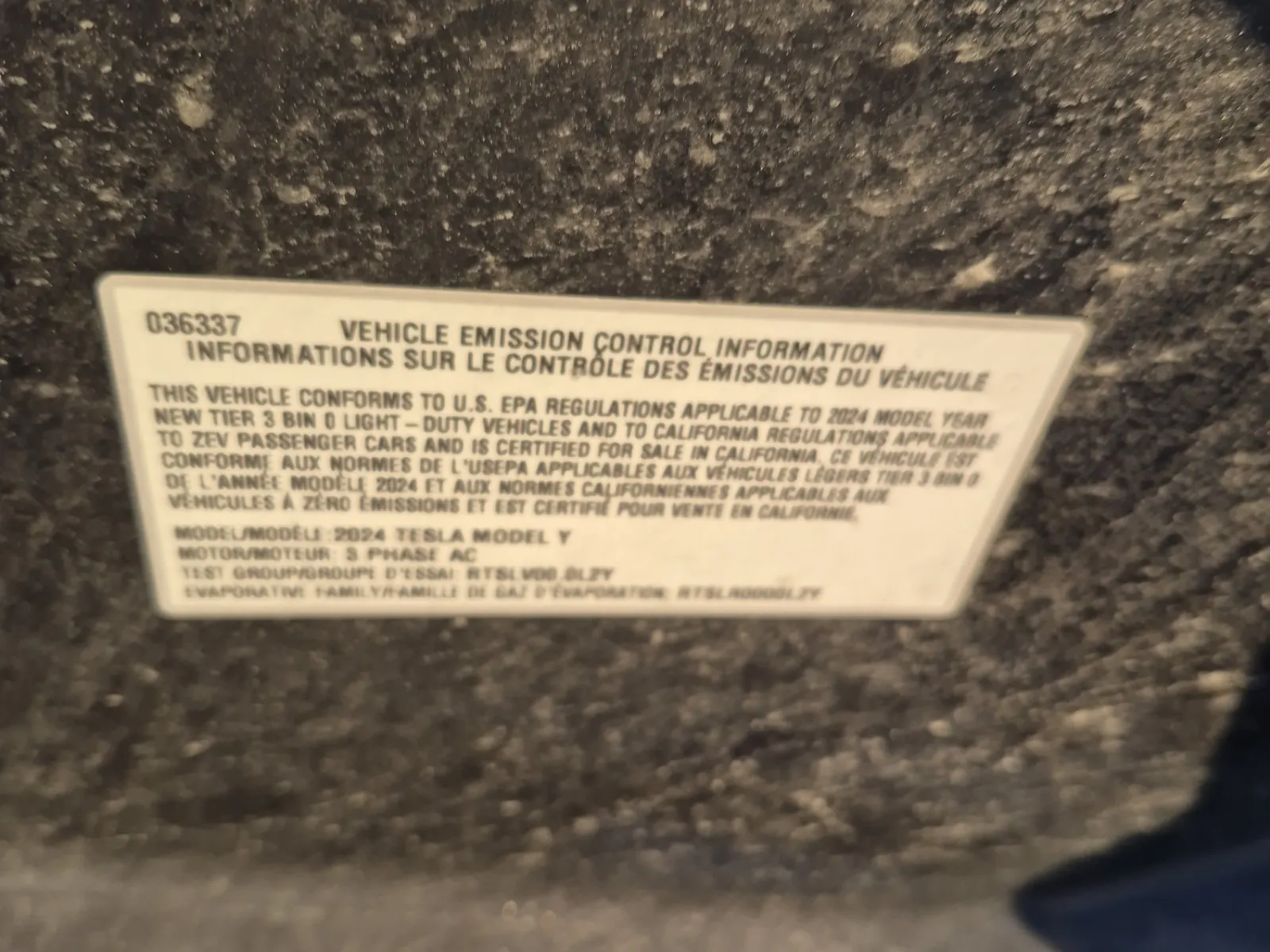 Emission Sticker Photo