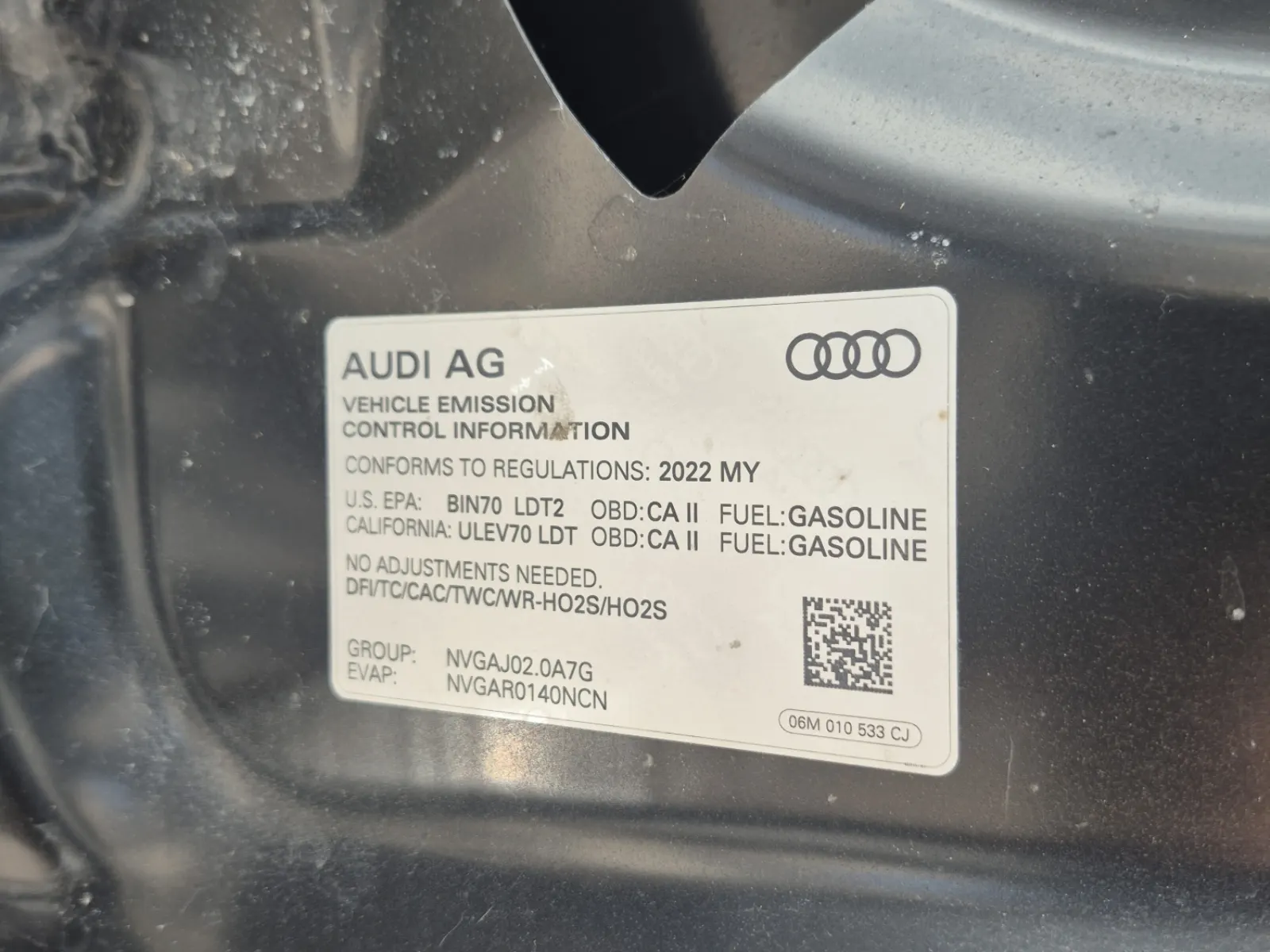 Emission Sticker Photo