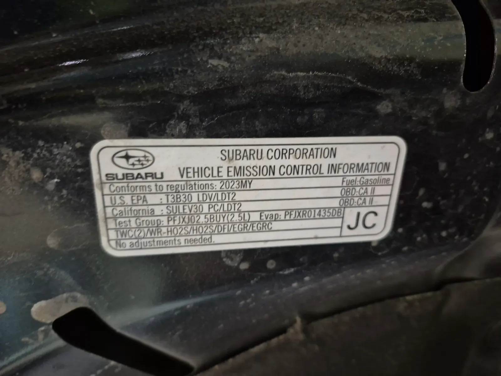 Emission Sticker Photo