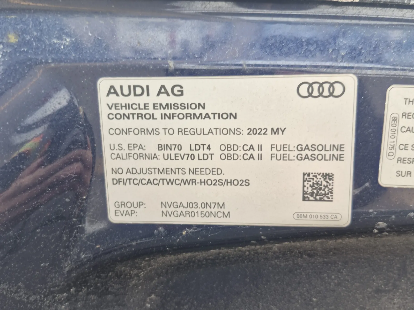 Emission Sticker Photo
