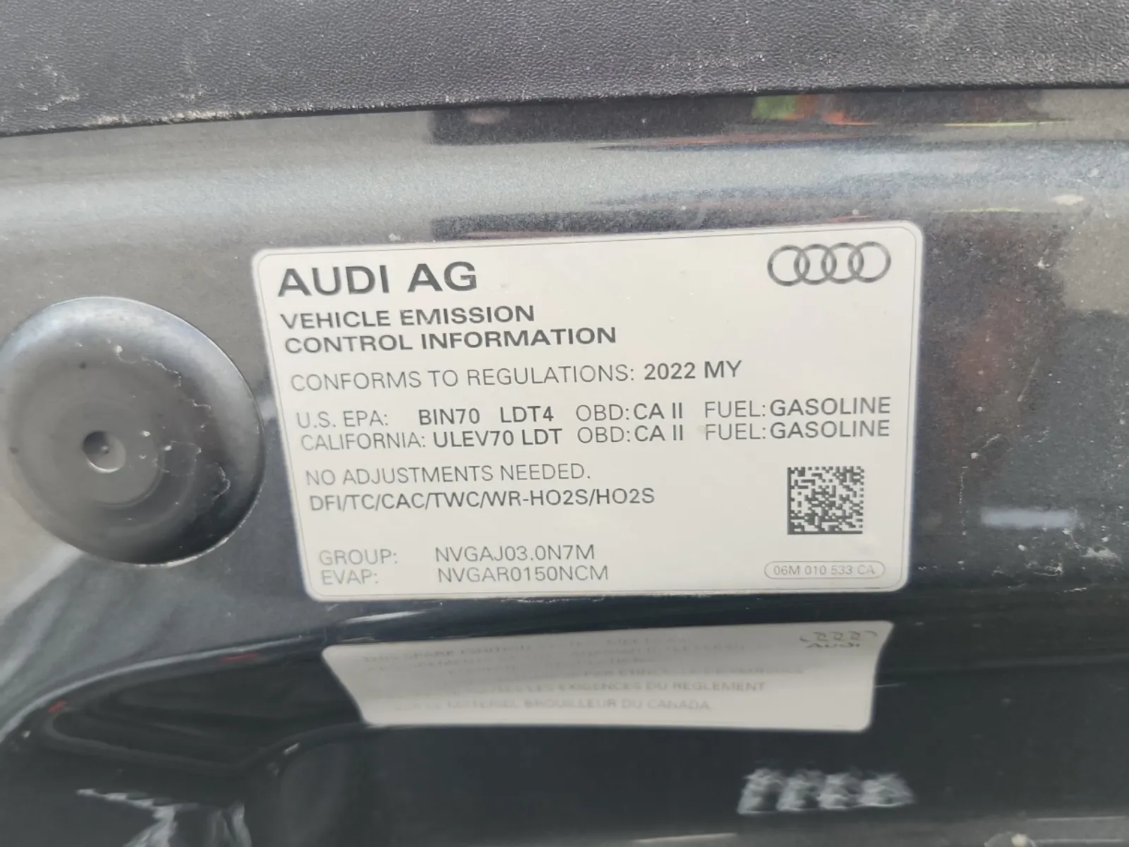 Emission Sticker Photo