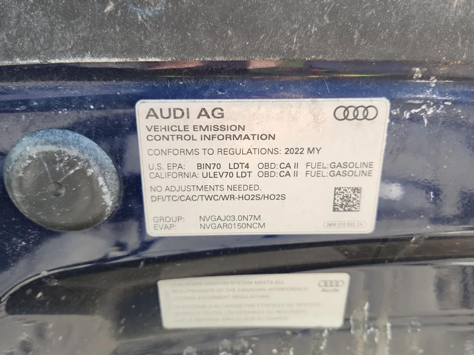 Emission Sticker Photo