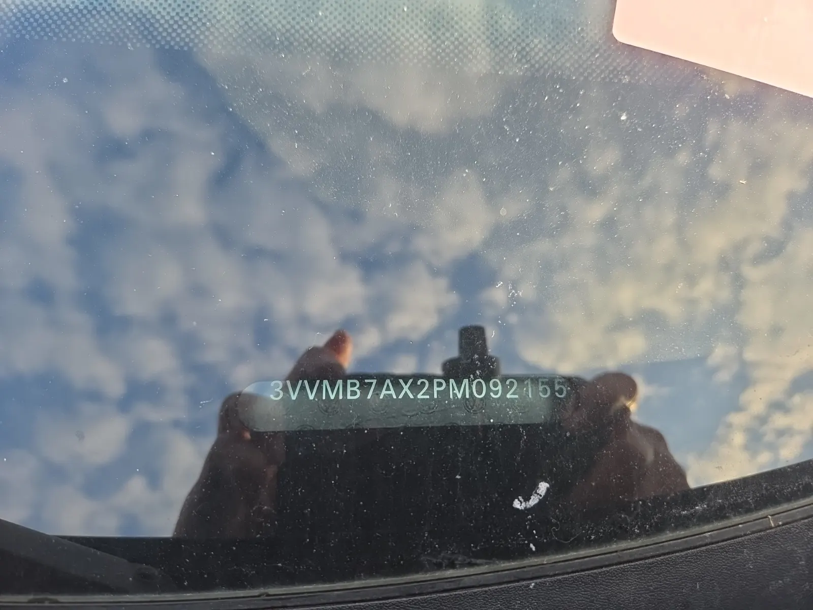 Dash VIN Plate Photo