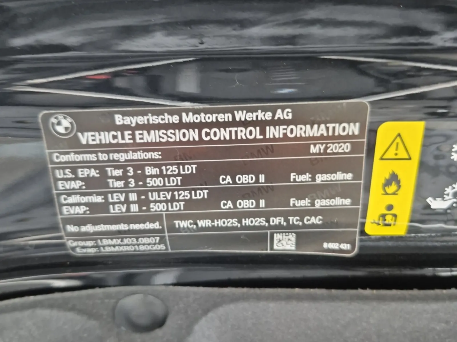 Emission Sticker Photo