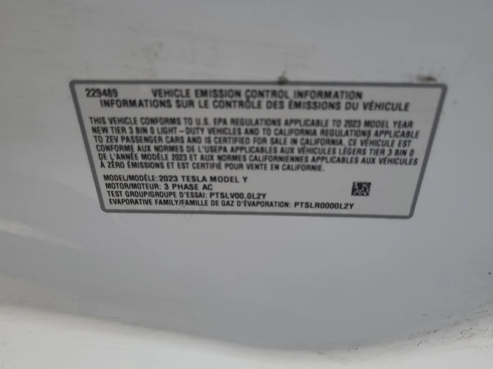 Emission Sticker Photo