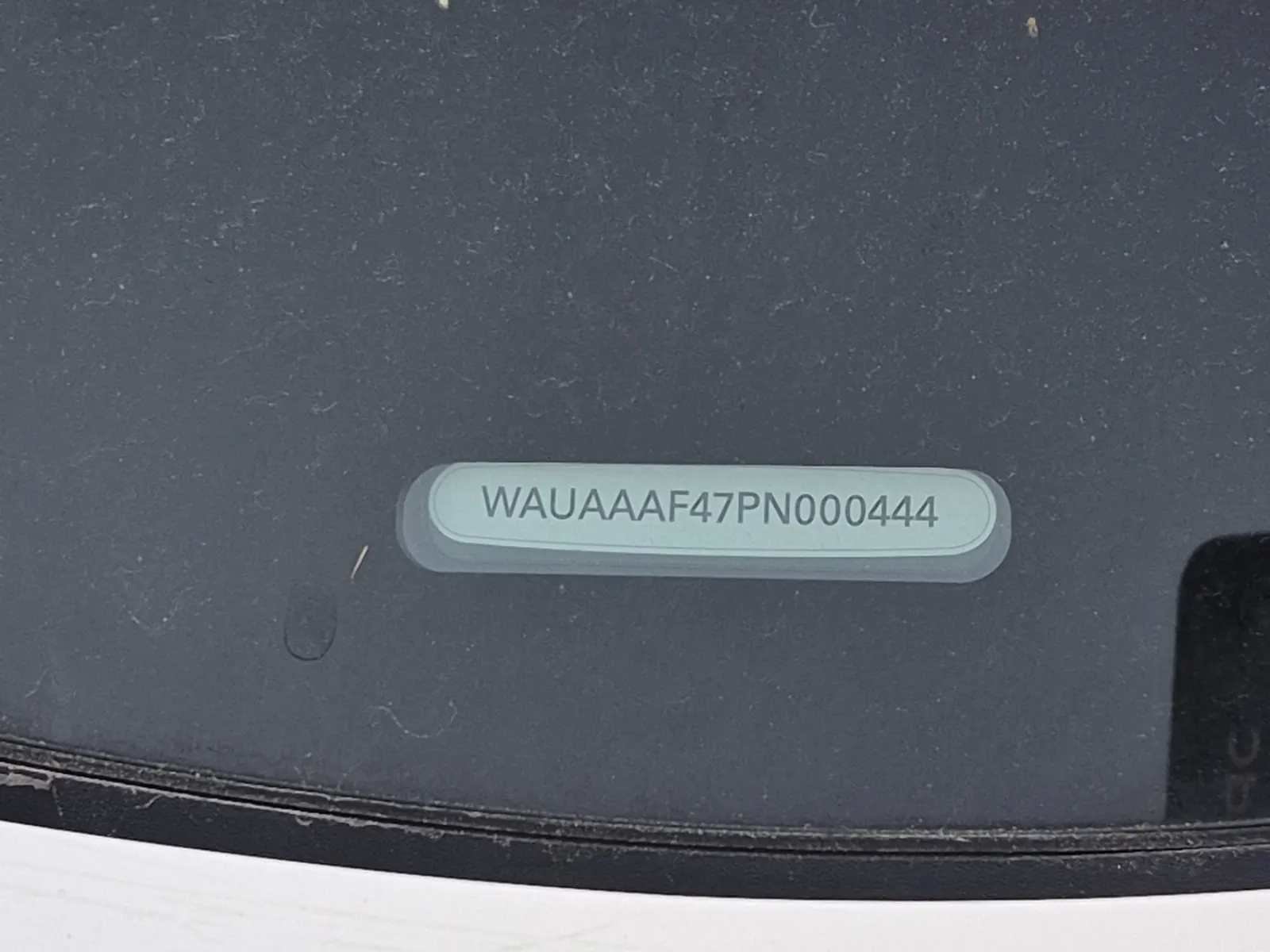 Dash VIN Plate Photo