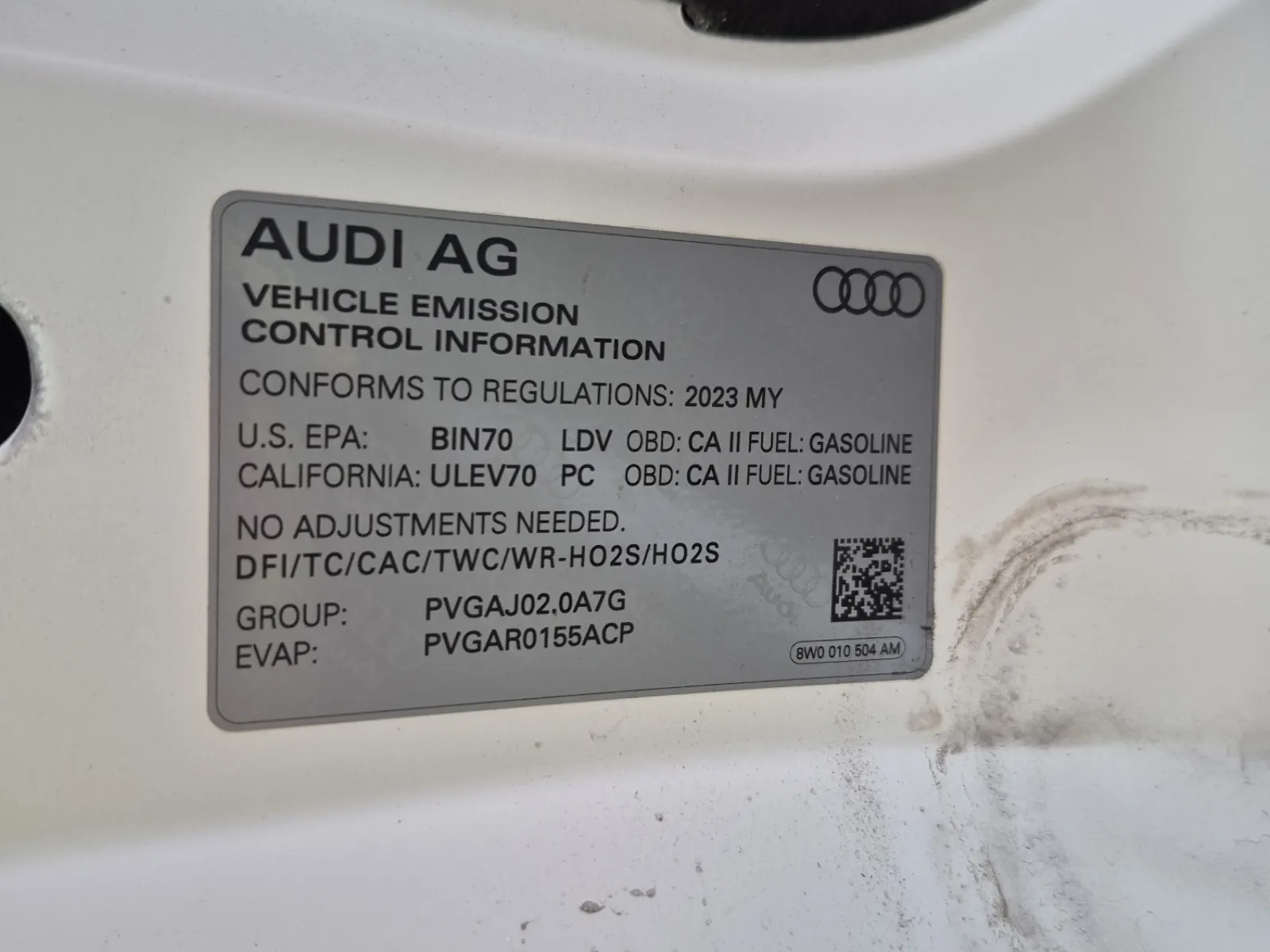 Emission Sticker Photo