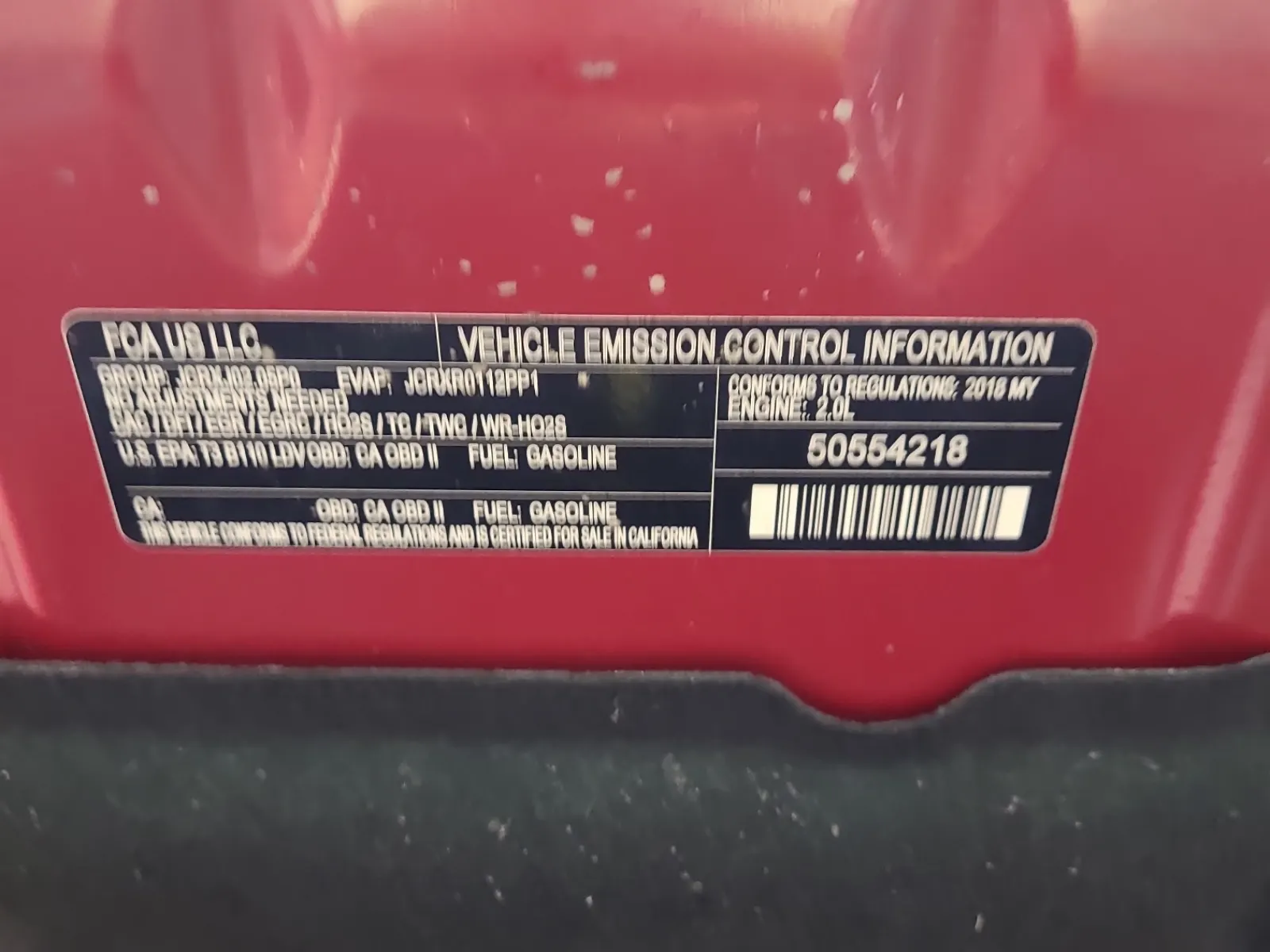 Emission Sticker Photo