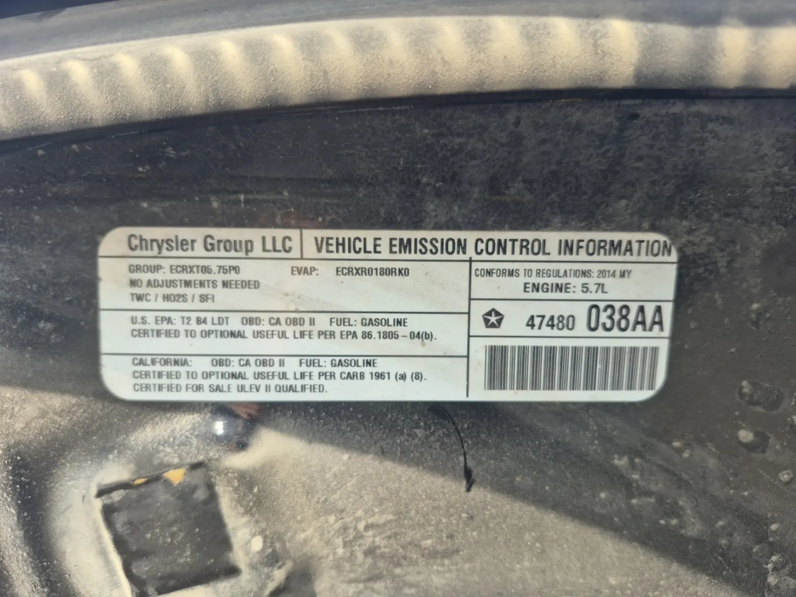 Emission Sticker Photo
