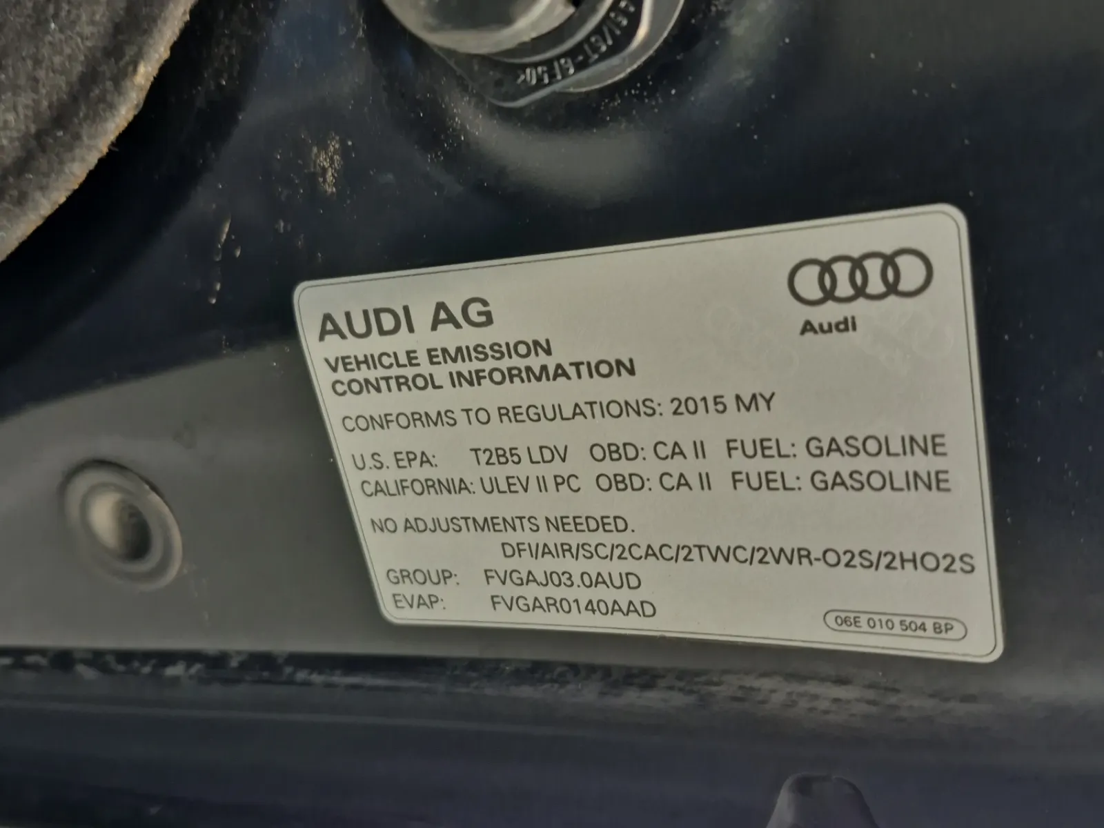 Emission Sticker Photo